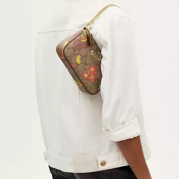 Coach nolita 19 floral print with a chain - Picture 5 of 10